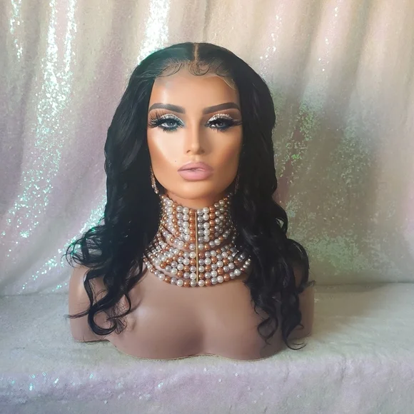 100% virgin human hair closure wig 16 - Picture 1 of 8